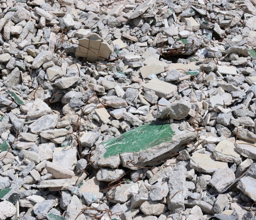 waste disposal of rubbles